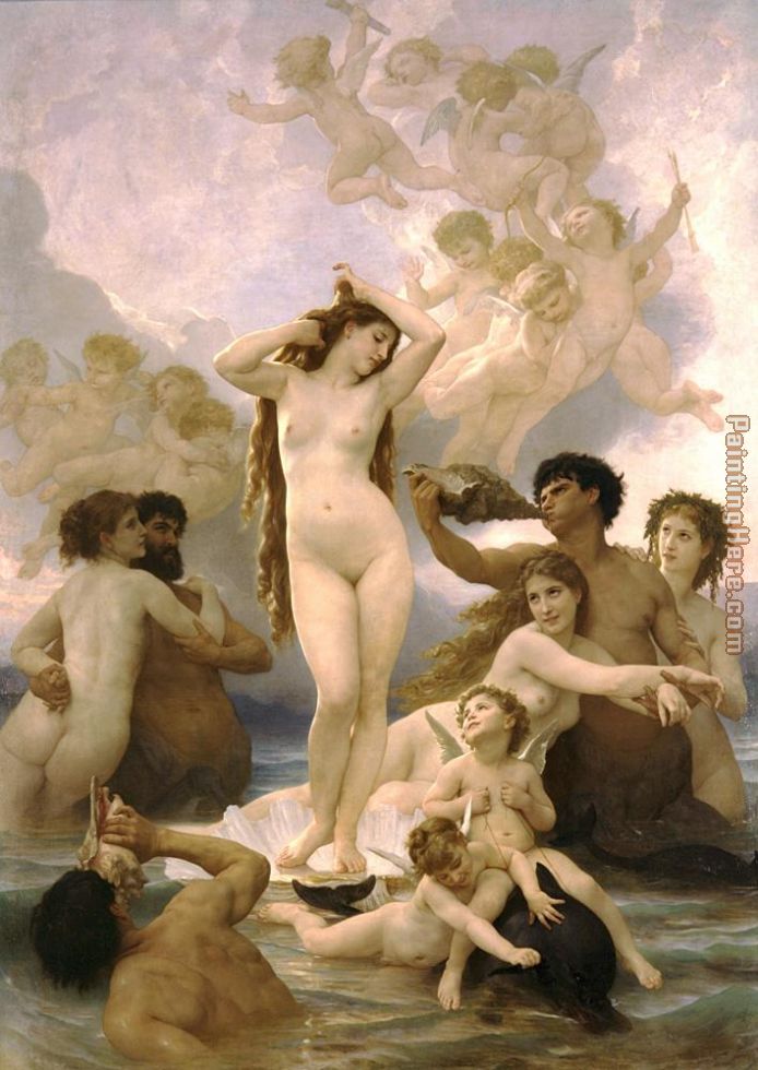 Birth of Venus painting - William Bouguereau Birth of Venus art painting